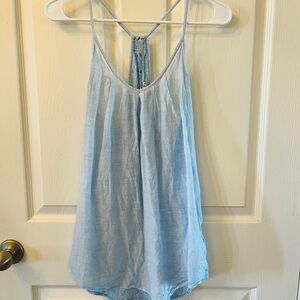 Silver Jeans Brand Light Blue Women's Tank Top, Size Medium